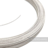 Petershams Millinery Supplies 0.8mm steel millinery wire covered in black cotton for hat making and floral crafts.