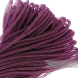 Petershams Millinery Supplies 6mm tube crin in deep purple, a mesh material for hat making and trims.
