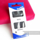 Petershams Millinery Supplies pack of 6 beading needles, size 10/13, for intricate beadwork.