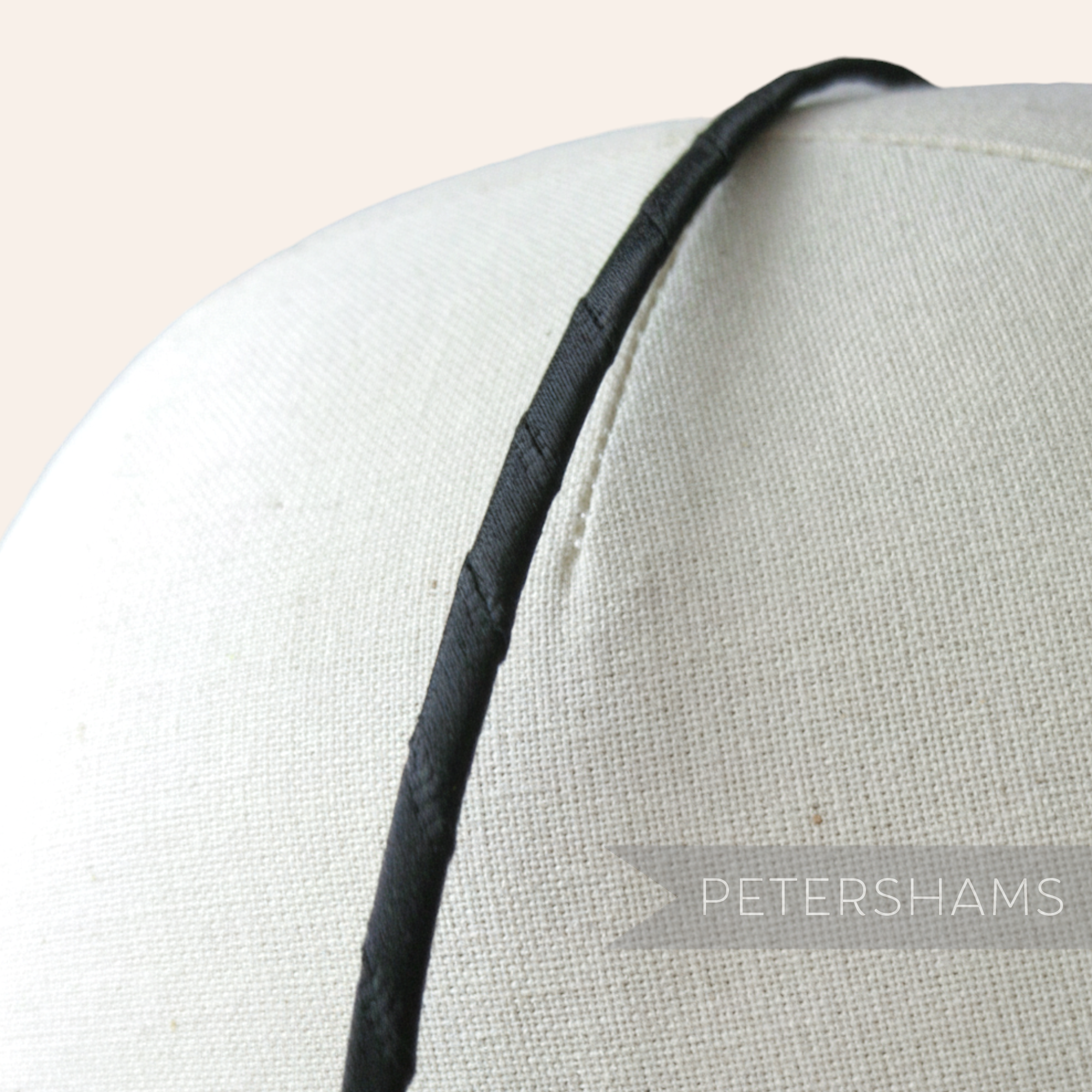 Petershams black ribbon wrapped 3.5mm metal headband for fascinators and hats