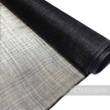 Petershams Millinery Supplies black sinamay fabric, 1/2 metre length, ideal for hat making and fascinators.