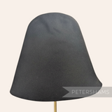 Petershams Millinery Supplies black velour felt cone hat body, a superior fur felt for hat making.