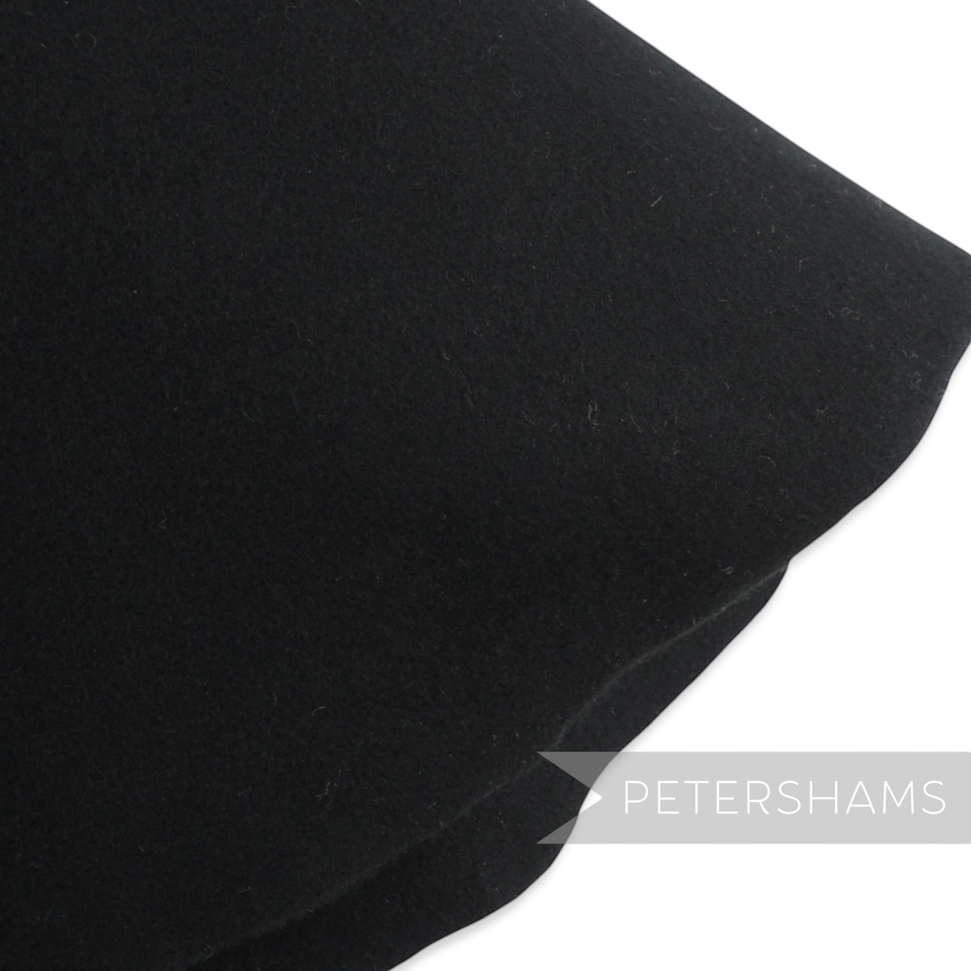 Petershams Millinery Supplies black 90g wool felt cone hat body, stiffened for blocking fascinators and hats.