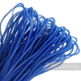 Petershams blue 4mm tube millinery crin, a slightly sheer tubular mesh trim for hat making and embellishments.