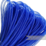 Petershams blue 6mm tube millinery crin, a slightly sheer mesh trim for hat making and embellishments.