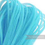 Petershams bright blue 8mm tube millinery crin, a mesh trim for hat making and embellishments.