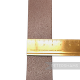 Petershams Millinery Supplies brown bonded leather hat band, 3cm wide, for hat finishing.