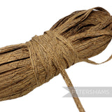 Petershams Millinery Supplies 14mm brown threaded crinoline braid with zig-zag pattern, suitable for hat making.