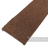 Petershams Millinery Supplies brown raw edge real leather hat band/sweatband, approx 66cm long.