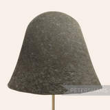 Petershams Millinery Supplies dark grey velour fur felt cone hat body with a smooth finish.