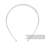 Petershams silver plated metal double band headband base for millinery and tiara making.