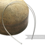 Petershams silver plated metal double band headband base for tiara making. Lightweight and sturdy.