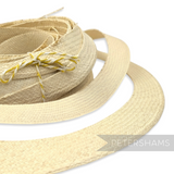 Petershams Millinery Supplies natural straw brim offcuts for hat trims, 10 pack.