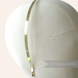 Petershams 5mm gold plated metal tiara headband base for millinery crafts and fascinators.