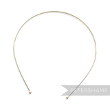 Petershams gold plated thin metal tiara headband with small ball ends, ideal for millinery.