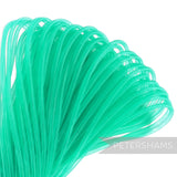 Petershams Millinery Supplies 4mm wide green tube crinoline, ideal for hat making and trims.