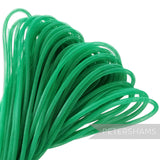 Petershams Millinery Supplies green 4mm tube crinoline, a mesh-like trim for hat making and embellishments.