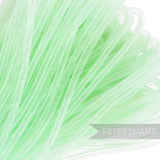 Petershams light green 6mm tube millinery crin, slightly sheer with gathered threads, ideal for hat making and trims.