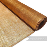 Petershams Millinery Supplies metallic gold lurex threaded sinamay fabric for hat making.