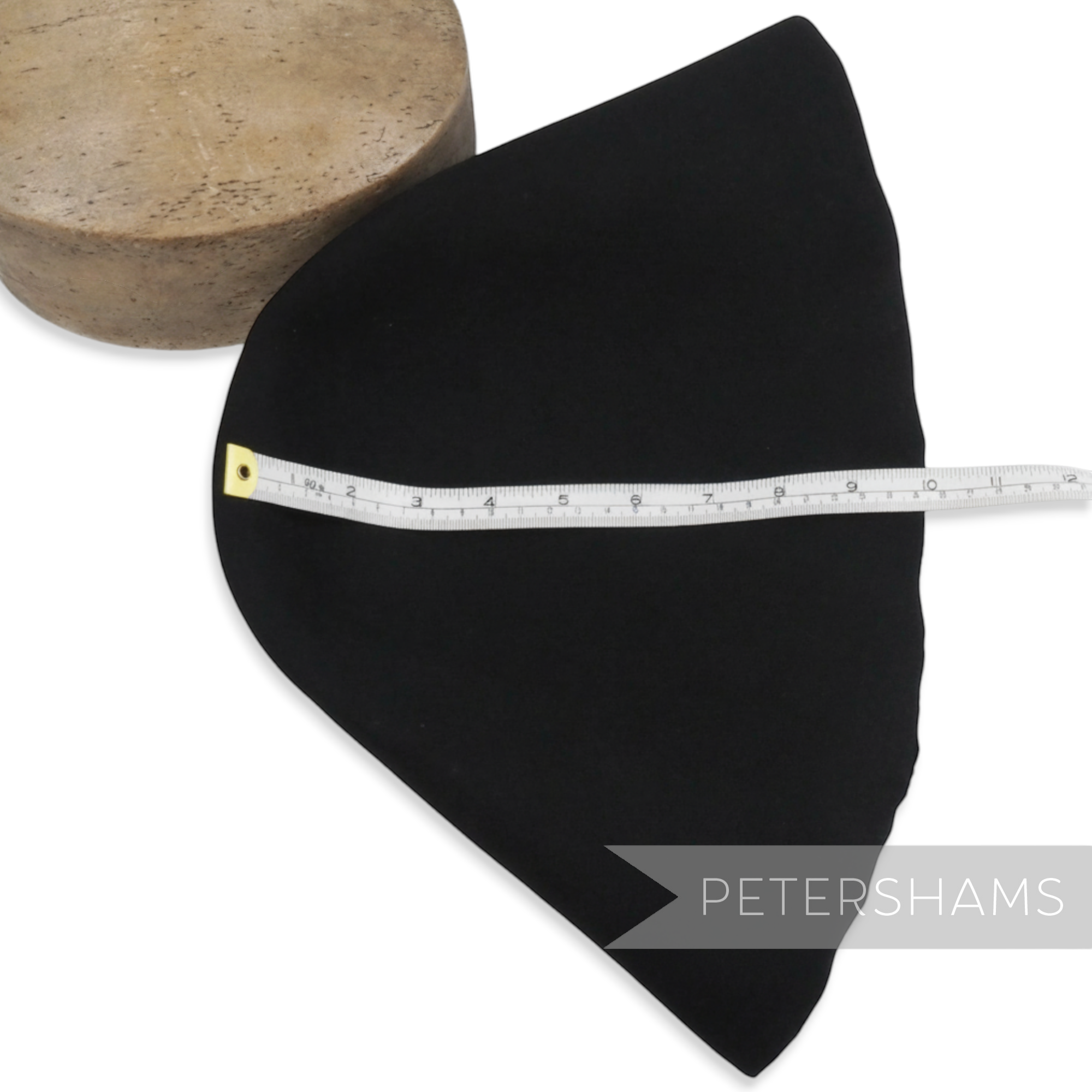 Petershams Millinery Supplies black 90g wool felt cone hat body, stiffened for hat blocking and fascinator making.