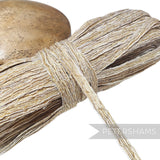 Petershams Millinery Supplies 14mm beige and white crinoline braid with a zig-zag texture, ideal for hat making and trims.