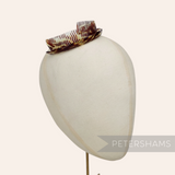 Petershams Millinery Supplies vintage faux tortoise plastic bun comb, 1960s/70s style hair accessory.