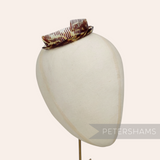 Petershams Millinery Supplies vintage faux tortoise plastic bun comb, 1960s/70s style hair accessory.