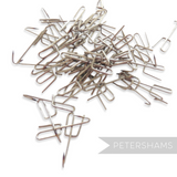 Petershams Millinery Supplies silver-tone metal puggaree hat band hooks for hat making. Pack of 10 or 50.