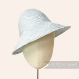 Petershams Millinery Supplies pale purple 8" flare hat body, made from shiny visca wood pulp with a checkerboard weave.