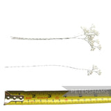 Petershams Millinery Supplies silver wire seed bead stems for crafts, 6 stems, 16cm long.
