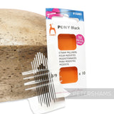 Petershams Millinery Supplies black and white nickel-free millinery straw needles, sizes 3-9, pack of 10.