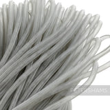 Petershams Millinery Supplies 6mm sheer white tube crin millinery trim for structural hat making and decoration.