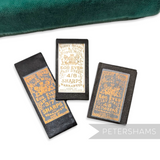 Petershams Millinery Supplies antique Kirby Beard egg eyed sewing needles in black paper packets with gold labels