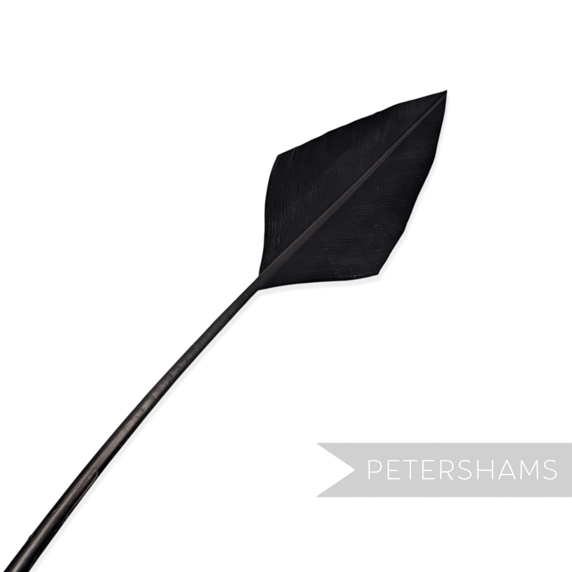 Petershams Millinery Supplies black arrowhead turkey quill feather for hat and fascinator decoration