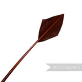 Petershams Millinery Supplies rust  arrowhead turkey quill feather for hats and fascinators