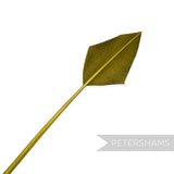 Petershams Millinery Supplies chartreuse arrowhead turkey quill feather for hat and fascinator decoration