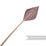 Petershams Millinery Supplies arrowhead turkey quill feather in a dusky pink for hat and fascinator decoration.