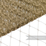 Petershams Millinery Supplies beige 12-inch wide English merry widow nylon veiling with large 3cm diamond pattern