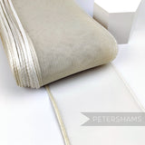 Petershams Millinery Supplies 15cm wide beige crinoline trim with a shiny polybraid edge for hat making