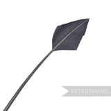 Petershams Millinery Supplies dark grey arrowhead turkey quill feather for hat and fascinator decoration
