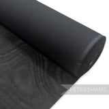 Petershams Millinery Supplies black double sided and double stiffened cotton buckram fabric roll for hat blocking
