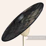 Petershams Millinery Supplies black extreme cartwheel sinamay fascinator hat base