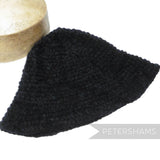 Petershams Millinery Supplies vintage black chenille knitted cone hat body for millinery projects