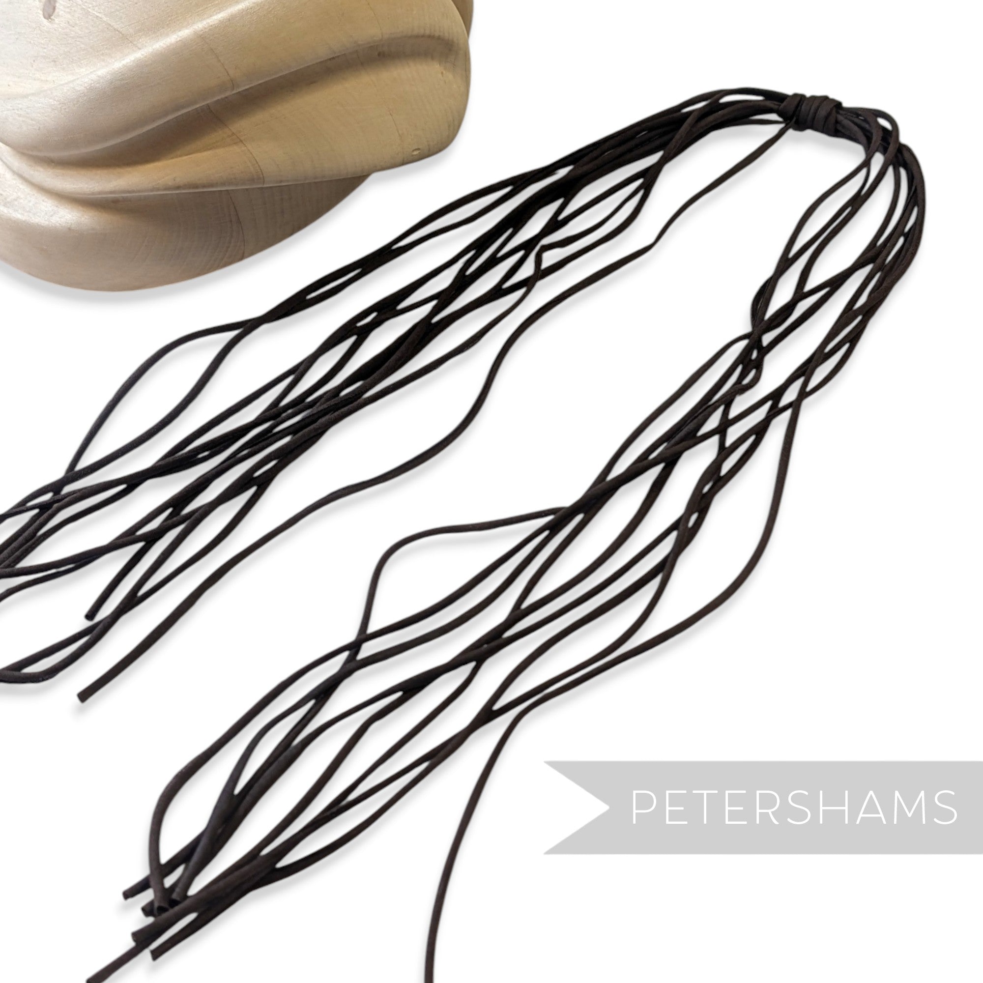 Petershams Millinery Supplies vintage black rolled cotton organdie flower tails for millinery trim