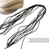 Petershams Millinery Supplies vintage black rolled cotton organdie flower tails for millinery trim