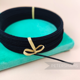 Petershams Millinery Supplies black 1.2mm French cotton covered millinery wire coiled
