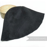 Petershams Millinery Supplies extra large black double faced peachbloom fur felt hat cone body for millinery
