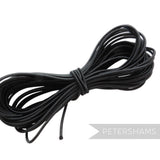 Petershams Millinery Supplies 1.5mm round black hat elastic for securing fascinators and headwear