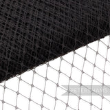 Petershams Millinery Supplies black 18 inch wide diamond pattern hat veiling for wedding birdcage veils