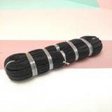 Petershams Millinery Supplies black sparkly lurex threaded hat braid in a full 80m hank with zig-zag texture